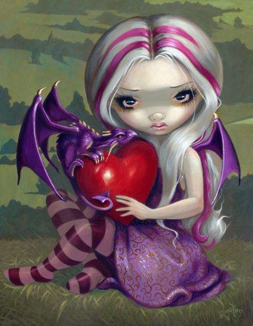 DIY Diamond Painting Kit - Valentine Dragonling 40x50cm (FRD)