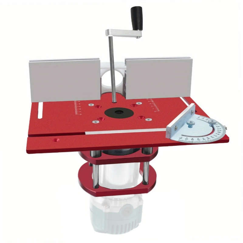 Premium Aluminum Alloy Trim Router Table Insert Plate Kit with Router Lift, Fence & Miter Gauge