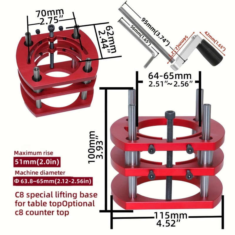 Premium Aluminum Alloy Trim Router Table Insert Plate Kit with Router Lift, Fence & Miter Gauge