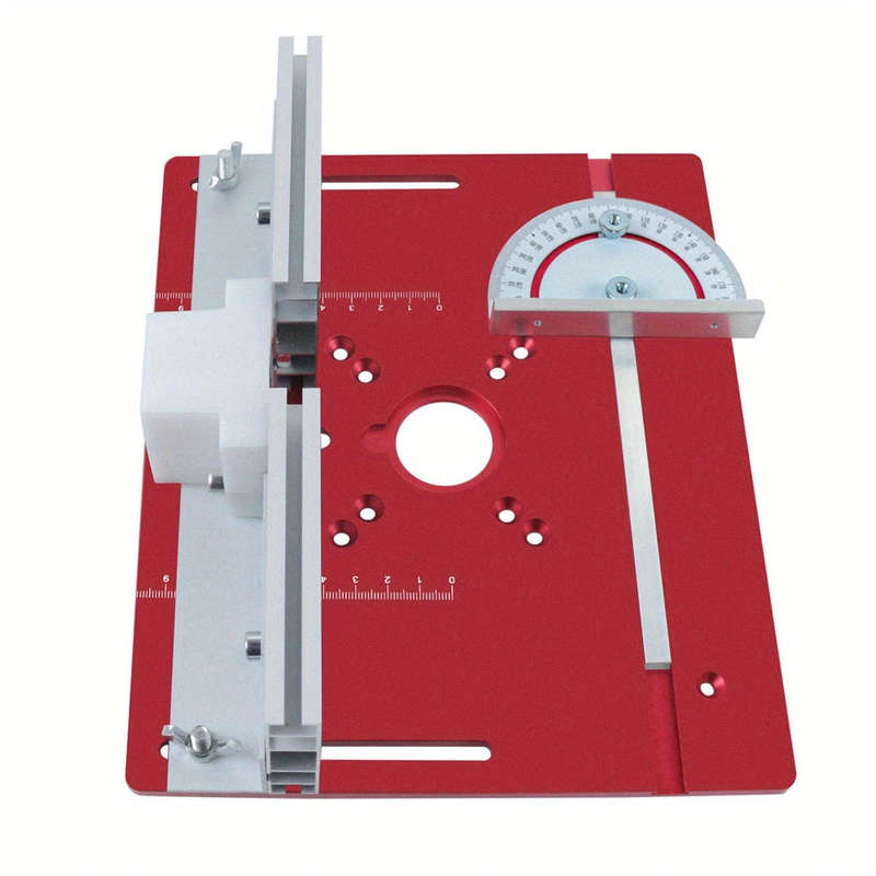 Premium Aluminum Alloy Trim Router Table Insert Plate Kit with Router Lift, Fence & Miter Gauge