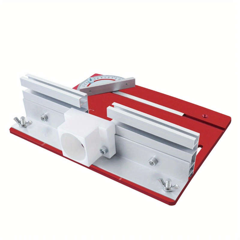 Premium Aluminum Alloy Trim Router Table Insert Plate Kit with Router Lift, Fence & Miter Gauge