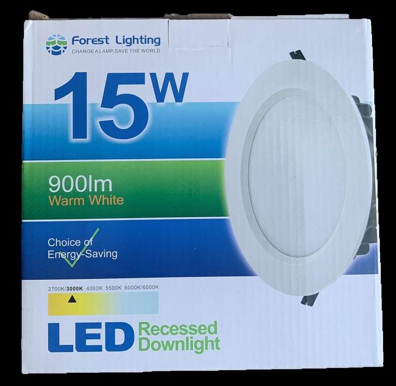 Forest Lighting 15w recessed down light warm white 150mm cut out