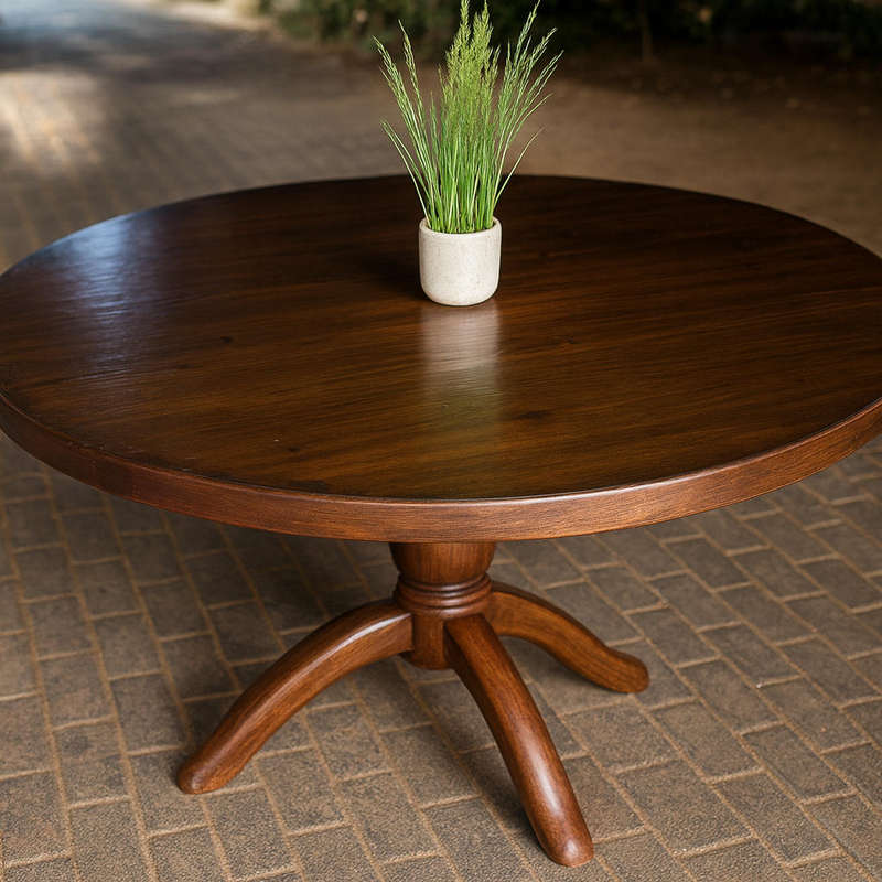 Huge Quality Hard Wood Round Table