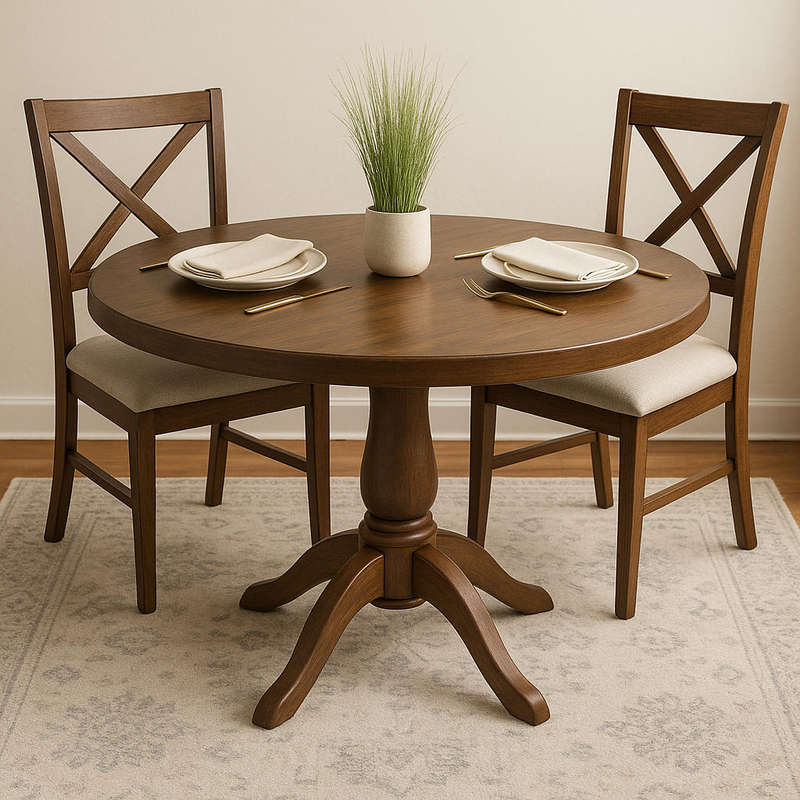 Huge Quality Hard Wood Round Table