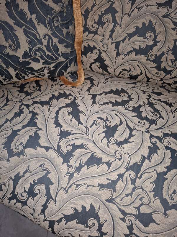 Vintage Queen Anne Style Settee with Beautiful Upholstery