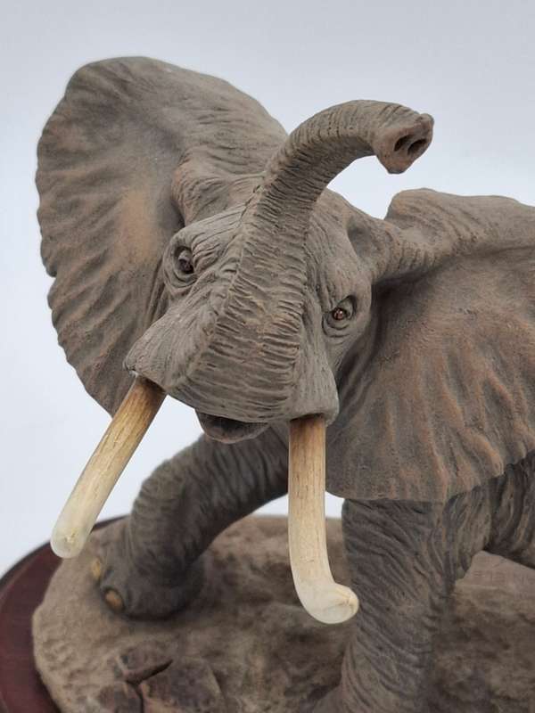 African Elephant Sculpture - Savannah Wildlife Collection - Made & Hand painted in South Africa