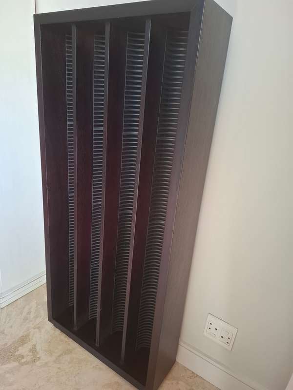 CD Holder - Wood veneer - over 340 CDs in holder and included