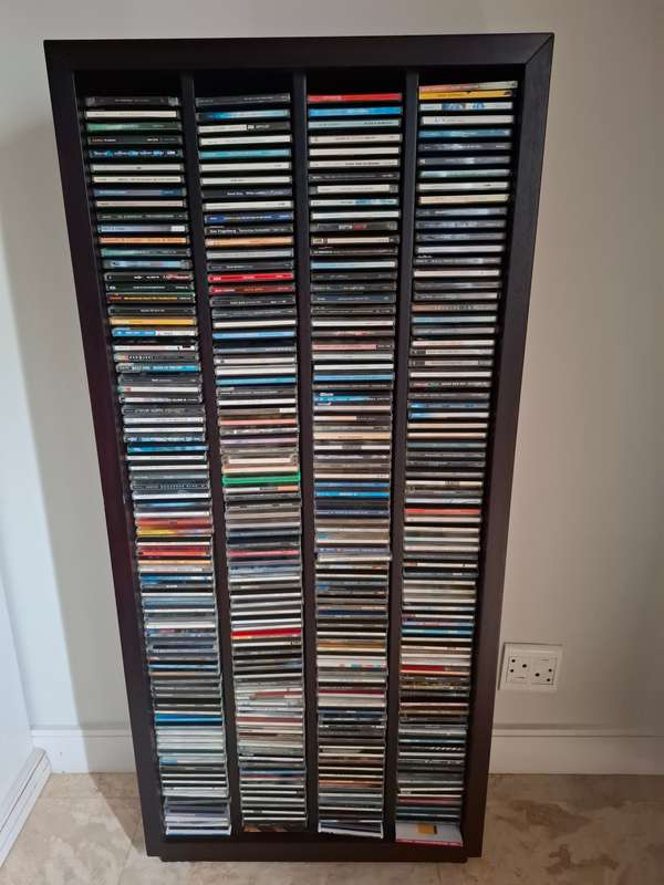 CD Holder - Wood veneer - over 340 CDs in holder and included