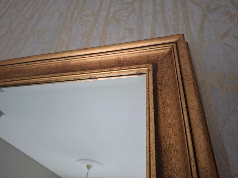Vintage Mirror with A Gorgeous Gold Textured Frame - Large 2.15m L x 1.14cm W - Lots of History