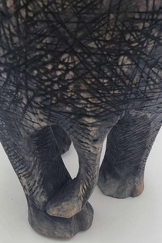 Elephant Wood Carving - Stunning craftmanship - 42cm H
