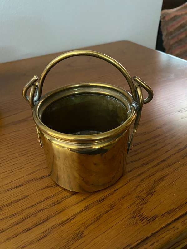 Group of 3 brass pots