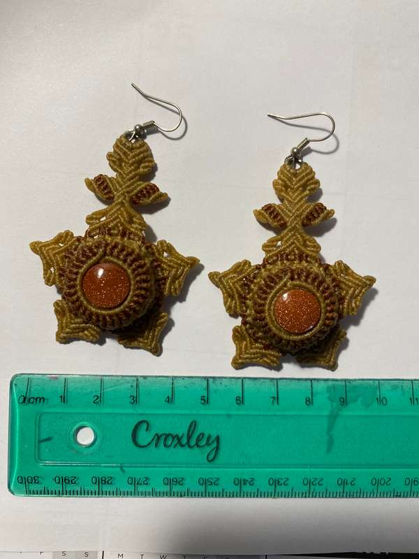 Argentinian handmade gold dust earrings