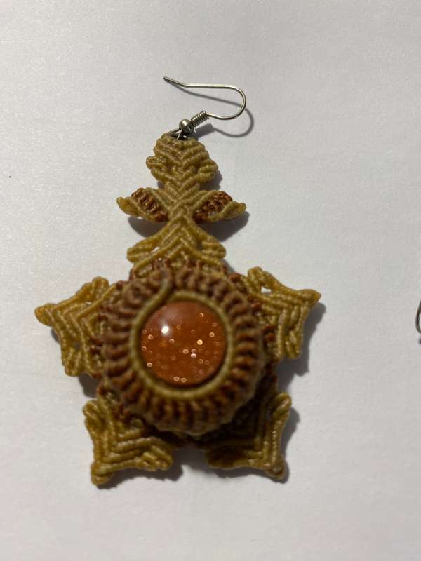 Argentinian handmade gold dust earrings