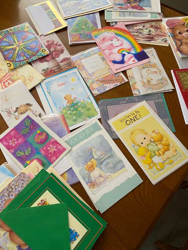 120 English and Afrikaans greeting cards