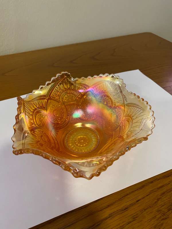 Carnival glass berry bowl