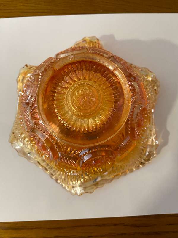 Carnival glass berry bowl
