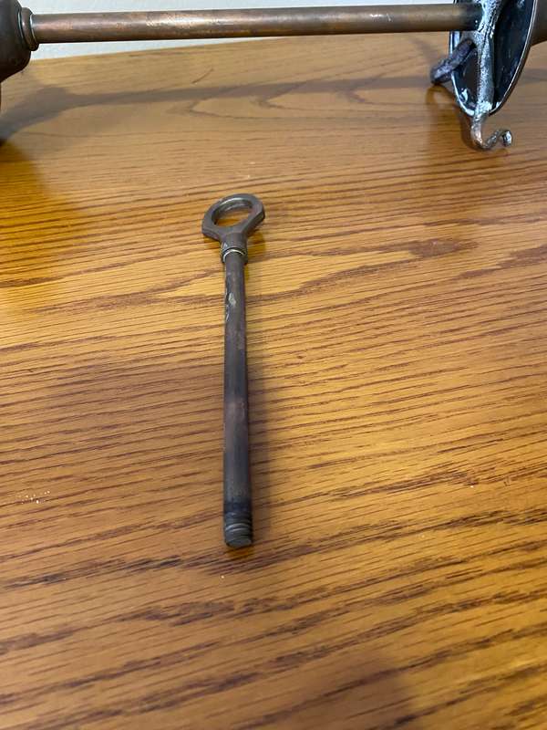 Solid Copper fireplace andiron set