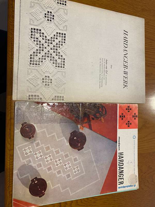 Two publications on hardanger embroidery