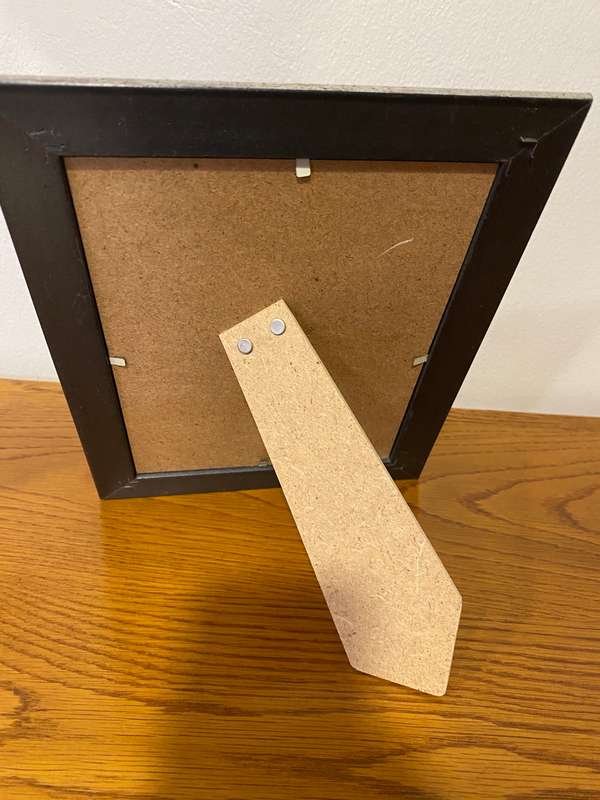 Silver-finished wooden picture frame