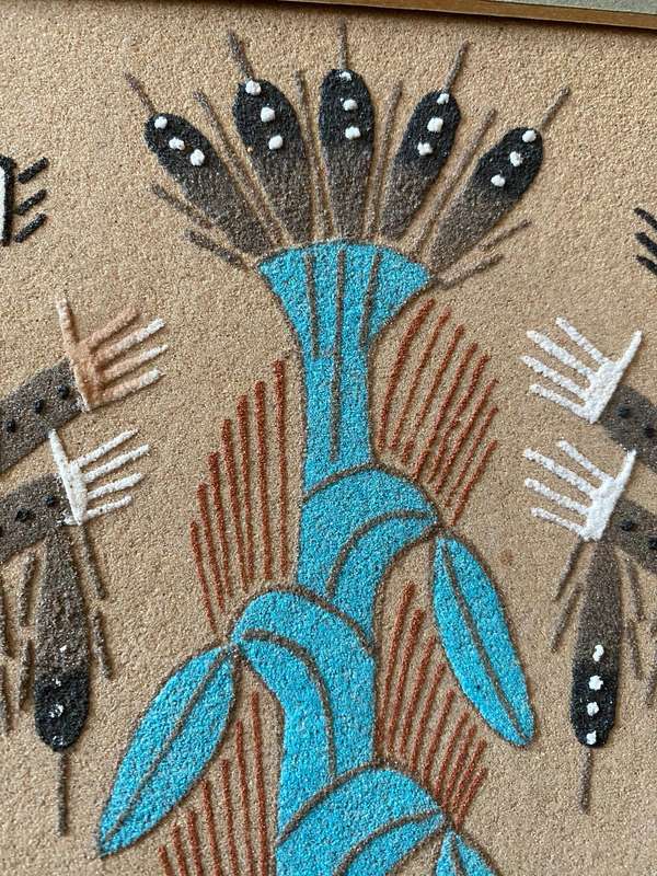 American Navajo Indian sand painting