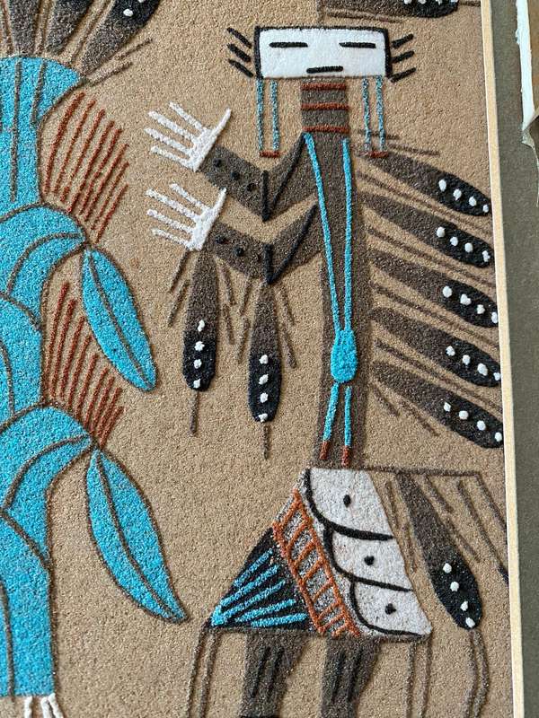 American Navajo Indian sand painting