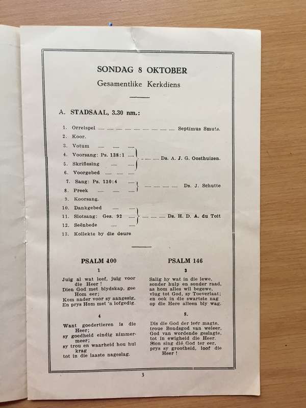 Krugerfees 1944 program