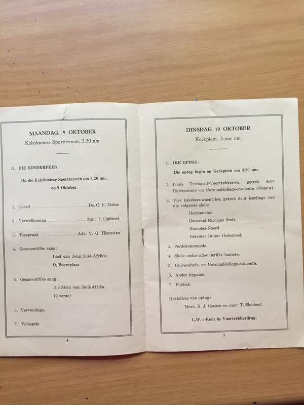 Krugerfees 1944 program