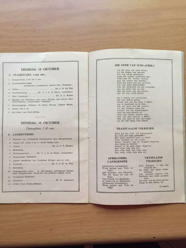 Krugerfees 1944 program