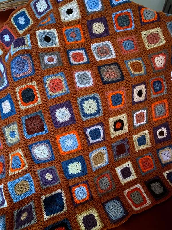 Hand crochet couch throw/afghan