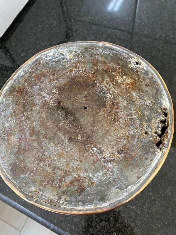 Solid brass Victorian medium size planter