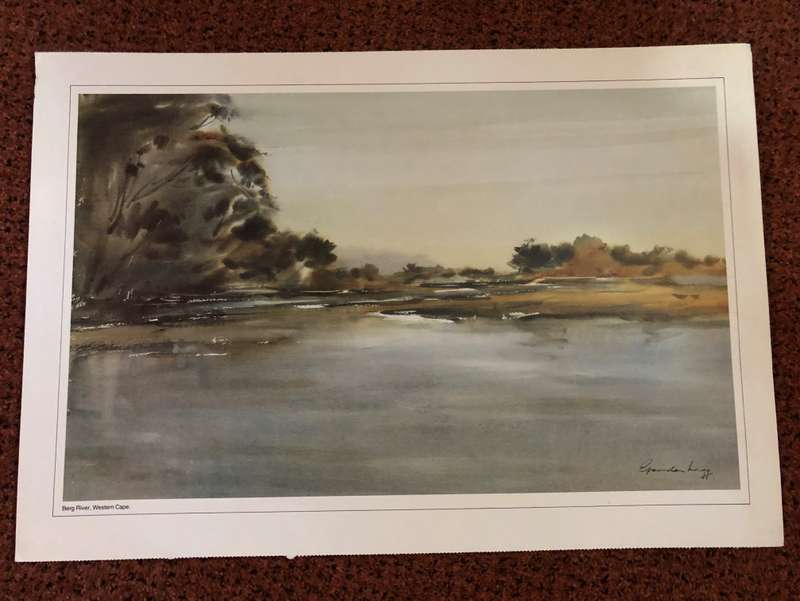 Gordon Legg calendar print titled: Berg River, Western Cape