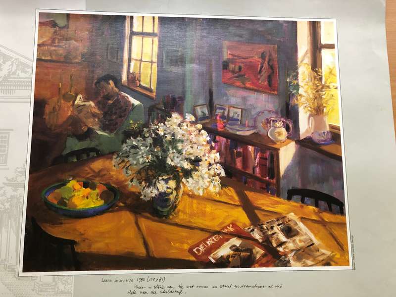 Marjorie Wallace calendar print titled: "Lente in my huis"