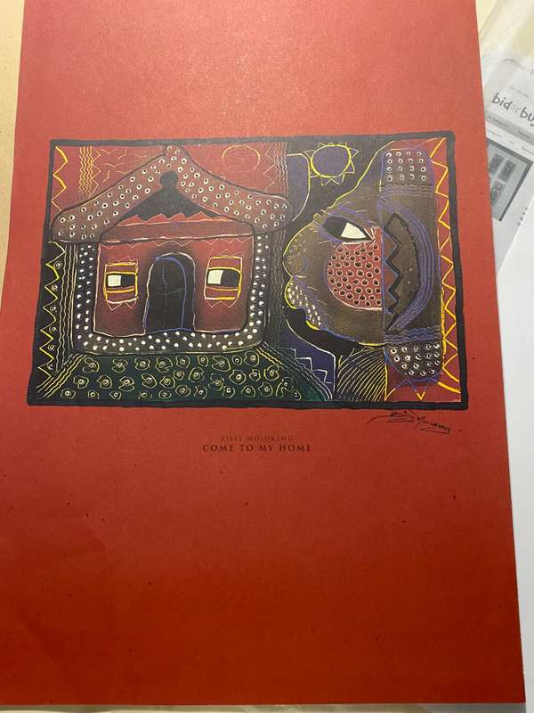 Billy Molokeng reprint of painting titled: Come to my home