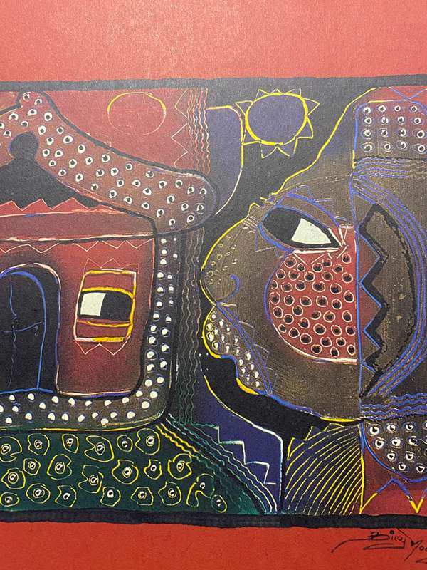 Billy Molokeng reprint of painting titled: Come to my home