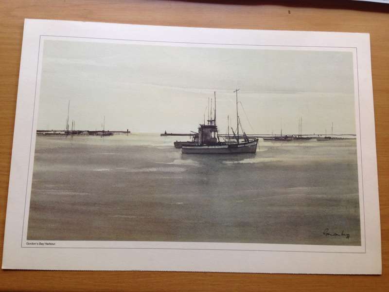 Gordon Legg calendar print titled: Gordon's Bay Harbour