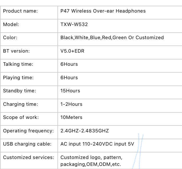 P47 TWS Wireless Headphones