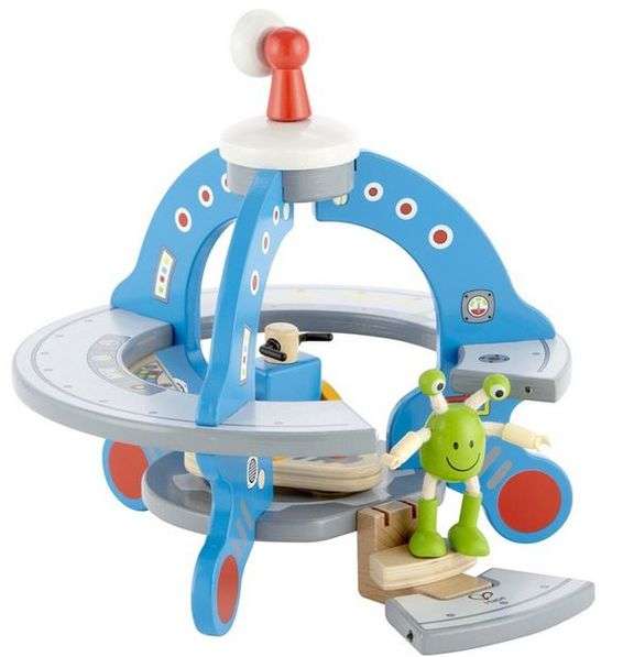 Hape Wooden UFO Playset