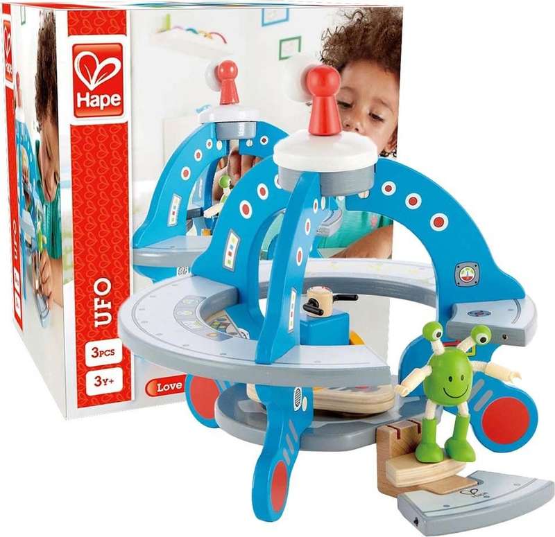 Hape Wooden UFO Playset