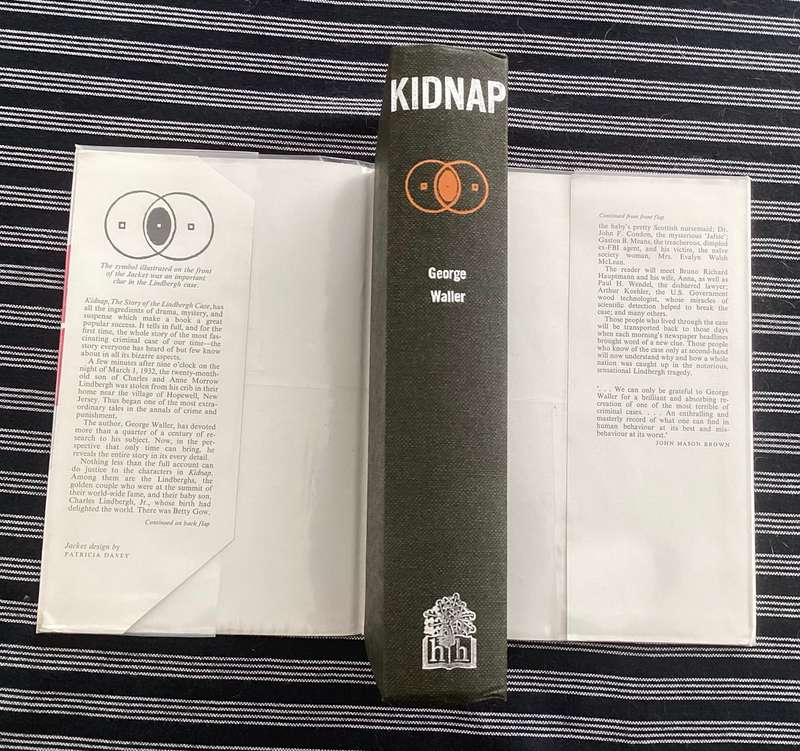 KIDNAP (The story of the Lindbergh-baby case). Hardcover, Good+condition.