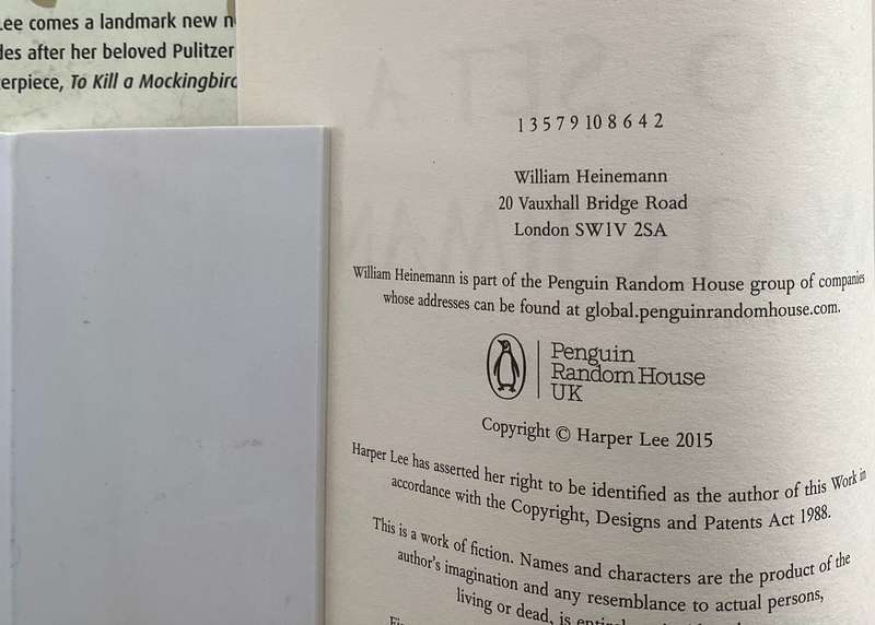 GO SET A WATCHMAN by Harper Lee. Hardcover in a very good condition.