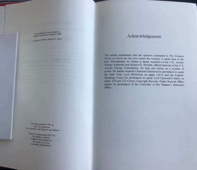 The Greatest Power on Earth - The story of nuclear fission. Hardcover in a Good+ condition.