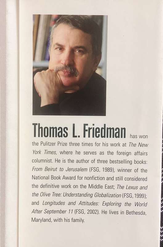 The World is Flat. International best seller by Thomas L Friedman. Hardcover.