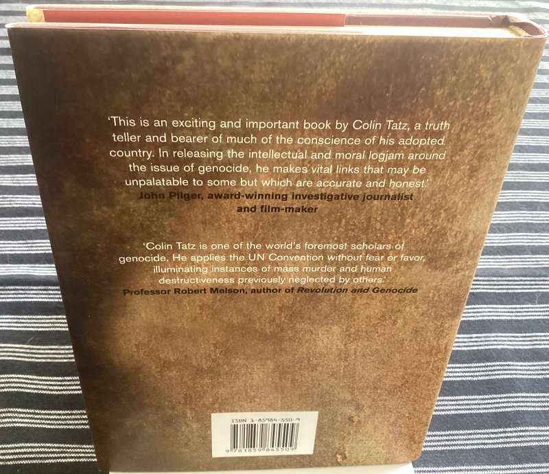 WITH INTENT TO DESTROY. Reflecting on Genocide, by Colin Tatz.