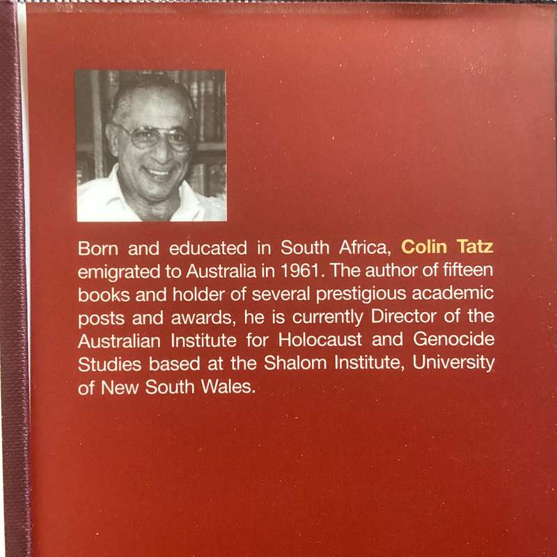 WITH INTENT TO DESTROY. Reflecting on Genocide, by Colin Tatz.