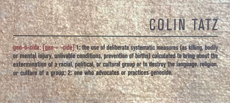 WITH INTENT TO DESTROY. Reflecting on Genocide, by Colin Tatz.