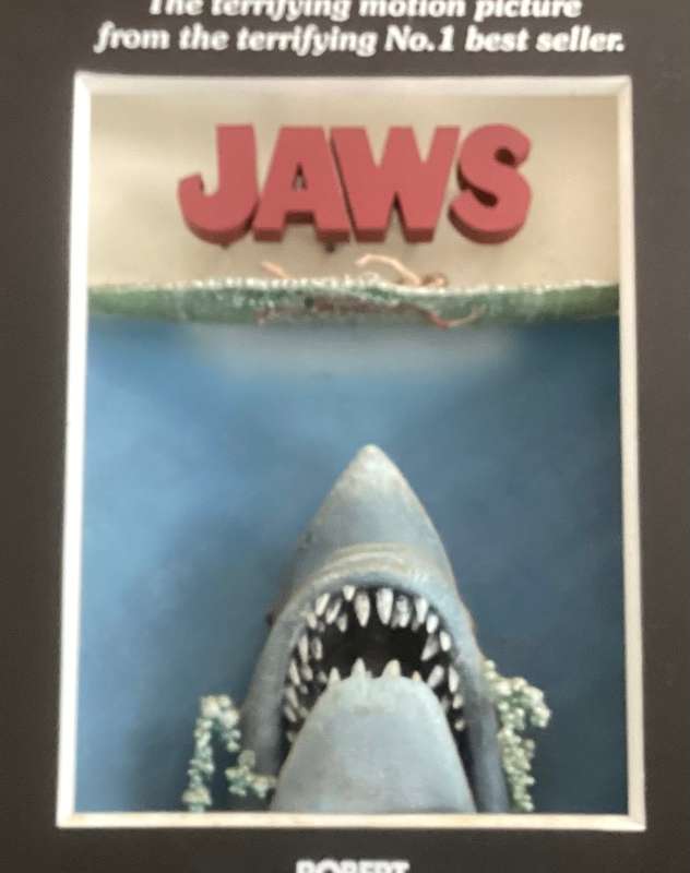 JAWS !!! Classic and very unique 3D movie diorama, based on the 1975 movie poster