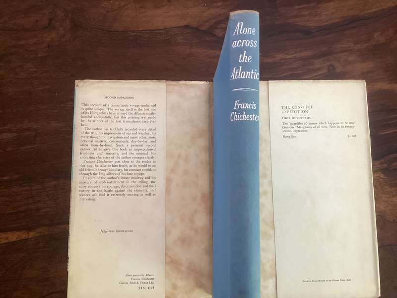 Alone across the Atlantic. Francis Chichester, hardcover with jacket, illustrated.