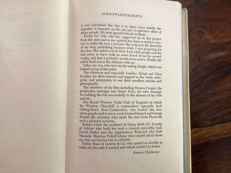 Alone across the Atlantic. Francis Chichester, hardcover with jacket, illustrated.