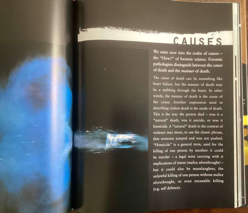 FORENSICS, True Crime Scene Investigations. Large hardcover in a VGood condition.