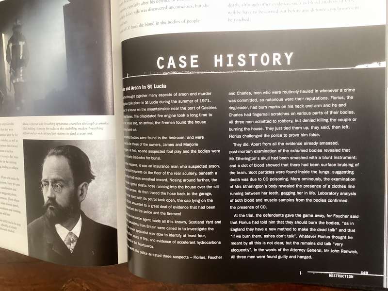 FORENSICS, True Crime Scene Investigations. Large hardcover in a VGood condition.